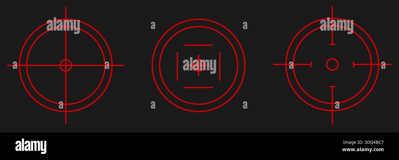 Crosshair hud red combat hi-res stock photography and images - Alamy