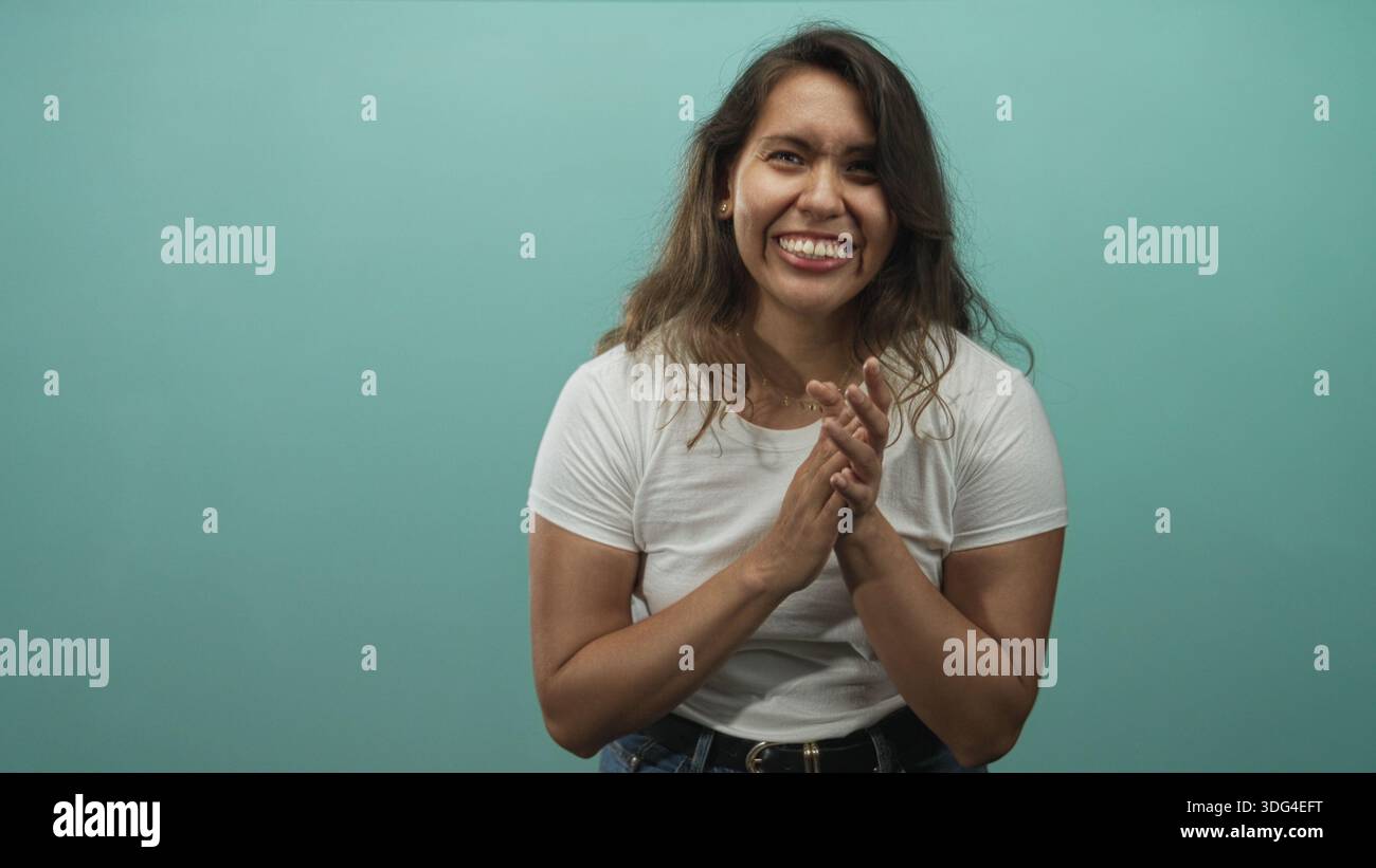 Latina woman wearing jeans hi-res stock photography and images - Alamy