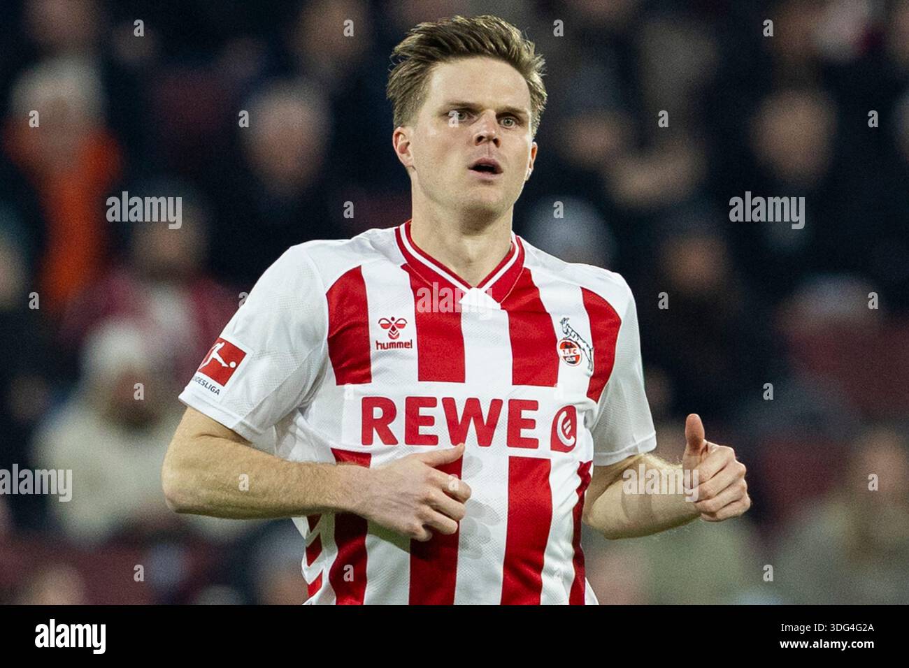 COLOGNE, GERMANY - JANUARY 14: Marius Buelter (Bülter, Bulter, 1. FC Koeln,  30) during the Bundesliga match between 1. FC Koeln vs. FC Bayern Muenchen  on matchday 17 at RheinEnergie-Stadion on January
