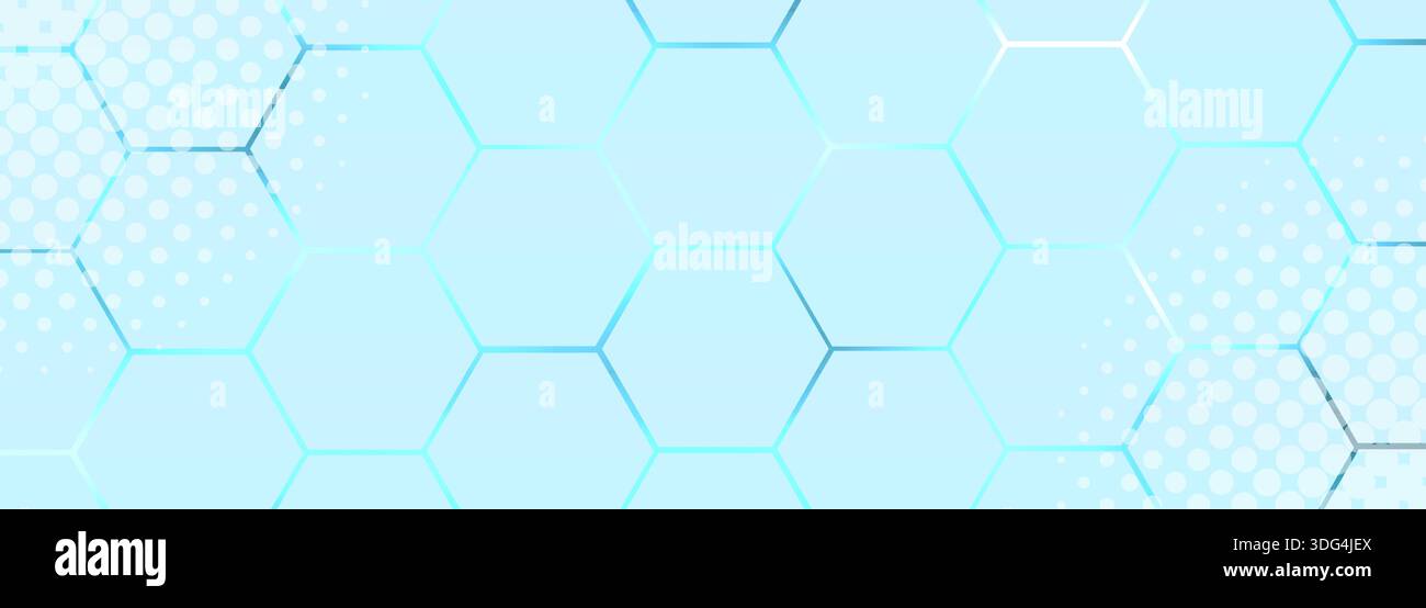 Light blue hexagonal abstract technology background with blue colored ...