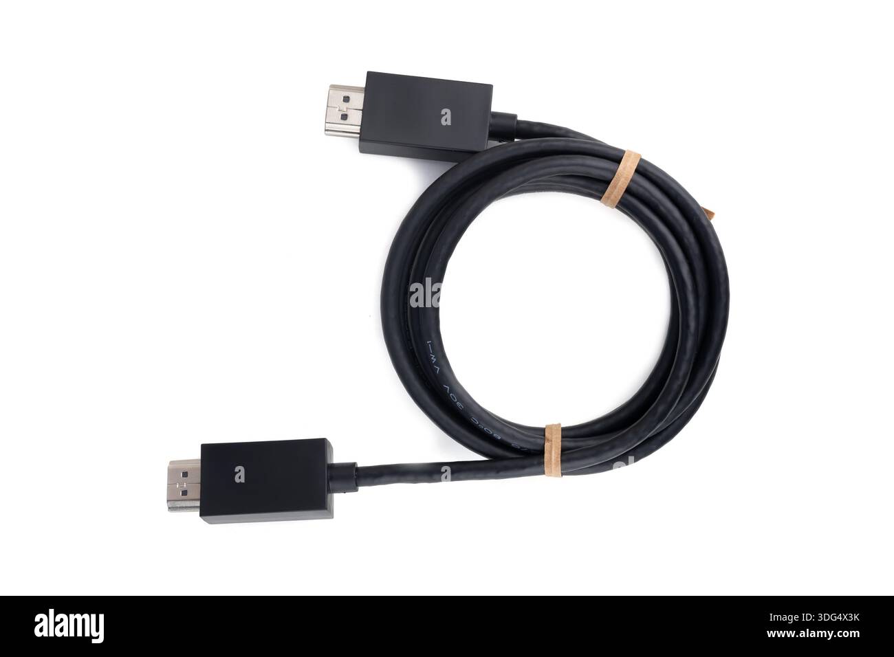 HDMI Cable isolated on white background. Stock Photo