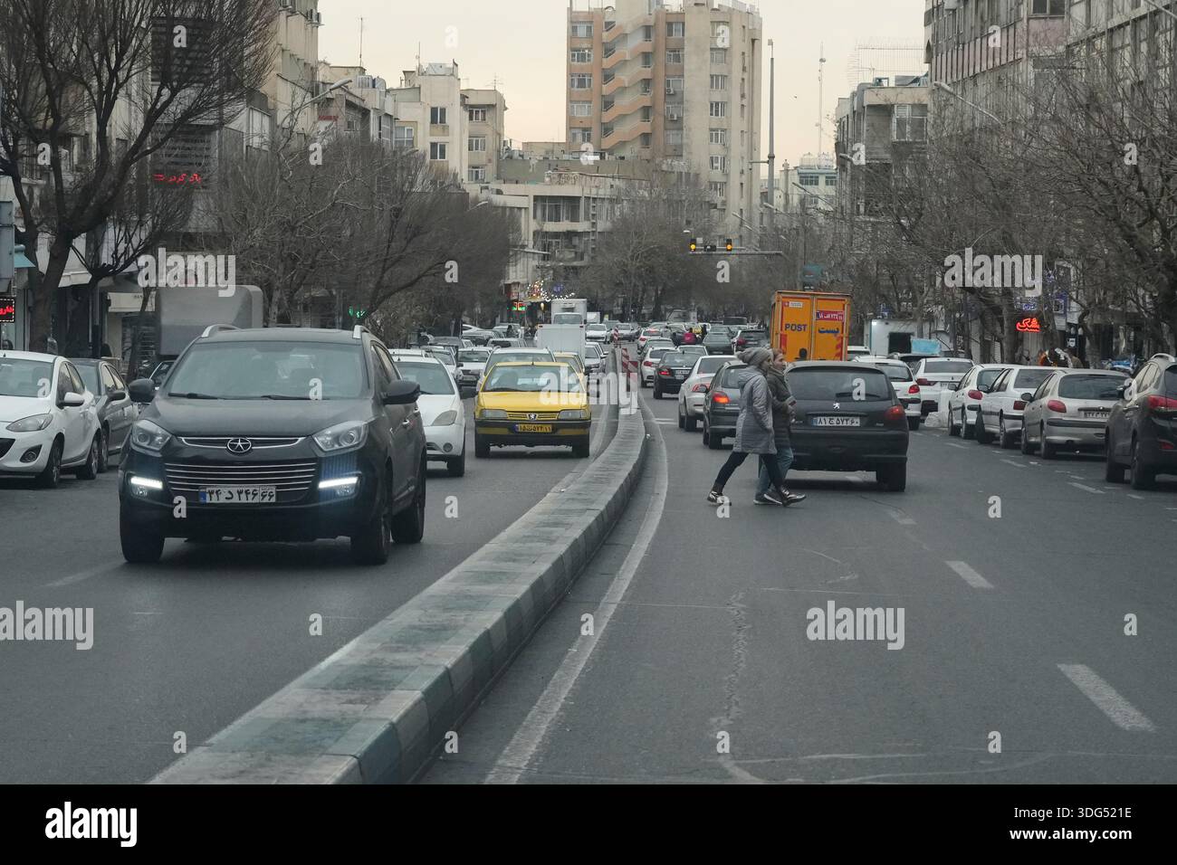 Tehran Driving Vehicles drive on a street in downtown Tehran, Iran, Thursday, Jan. 15 ...
