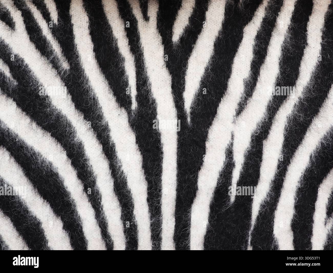 Zebra texture, fur imitation. Seamless decorative background. Knitted pattern Stock Photo