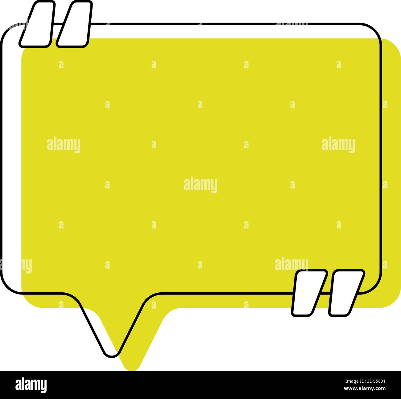 Think Baloon Rectangle Rectangular balloon filled with color, black offset border, rounded ...