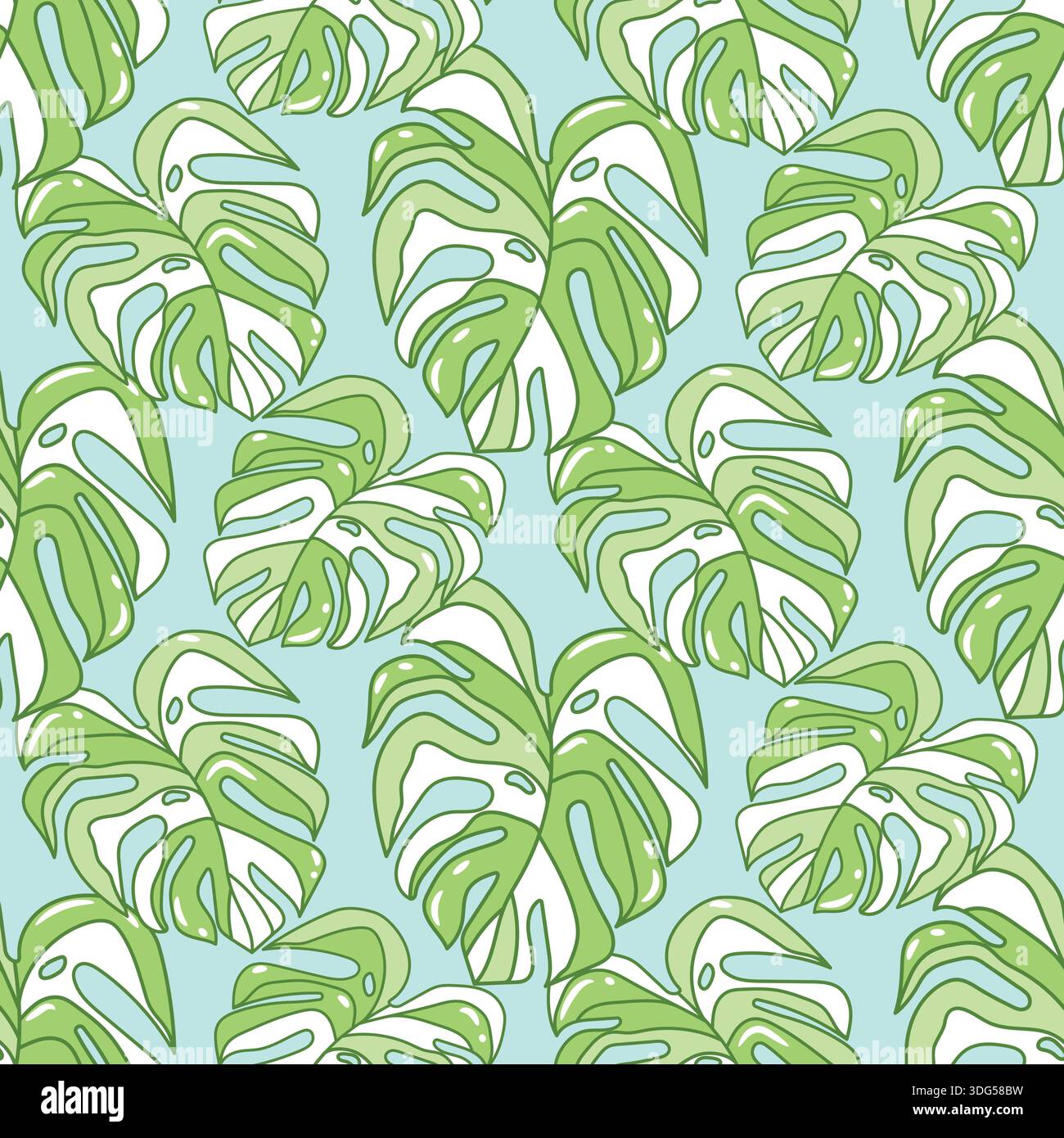 Tropical leaf Wallpaper, Monstera nature pattern design, Jungle green  leaves, Hand drawn for fabric, camouflage bright foliage print Stock Vector  Image & Art - Alamy