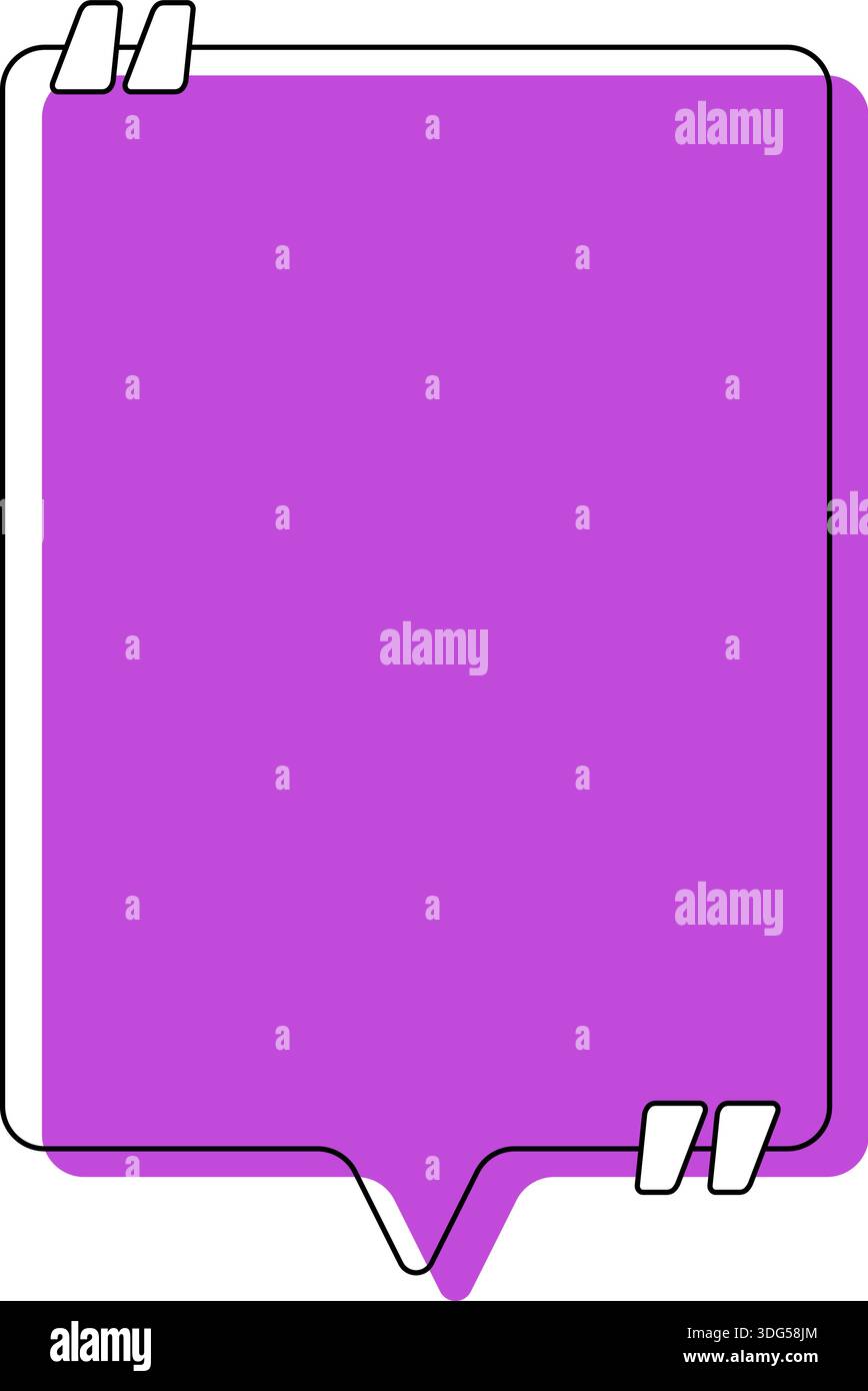 Think Baloon Rectangle Message balloon with vertical rectangular shape, colored background ...