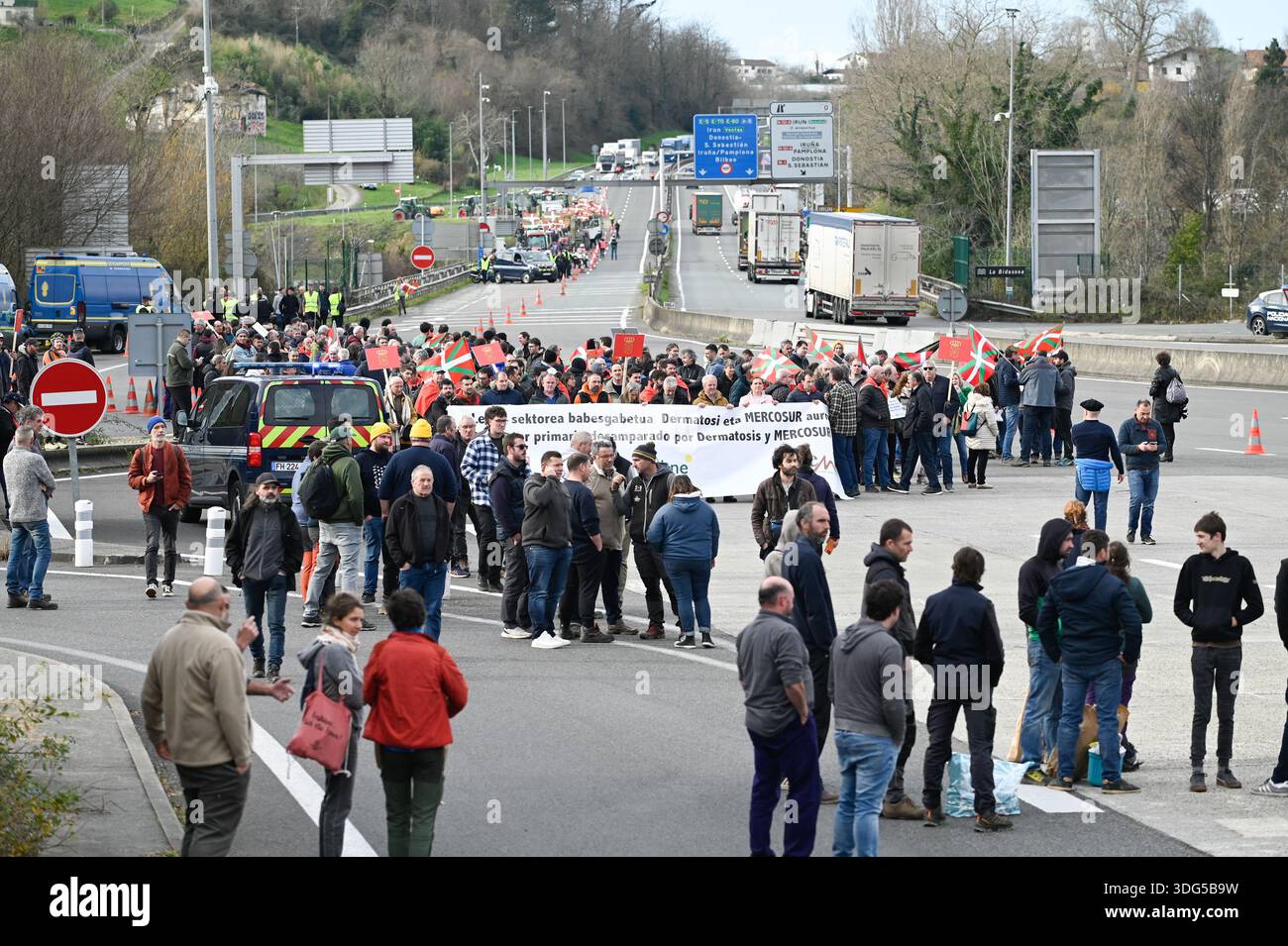 Basque Pritest Protest organised by ENBA, EHNE Confederación and UAGN, on 15 January ...
