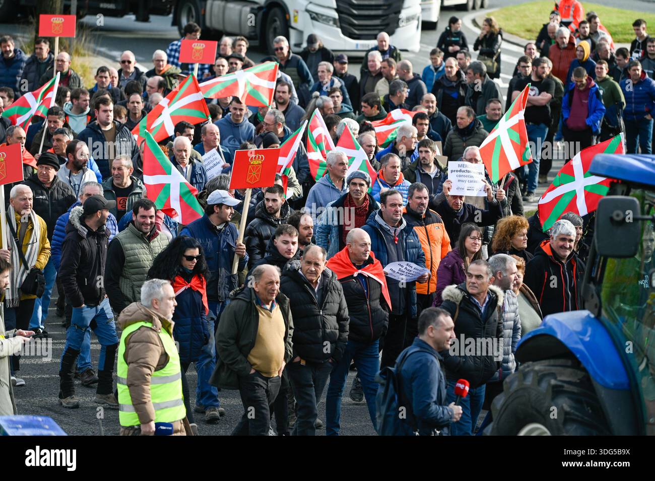 Basque Pritest Protest organised by ENBA, EHNE Confederación and UAGN, on 15 January ...