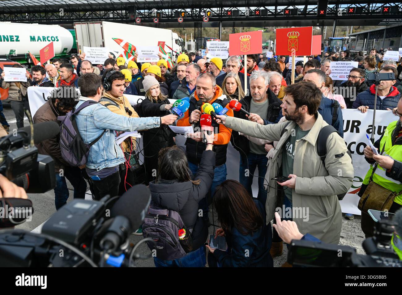 Basque Pritest Protest organised by ENBA, EHNE Confederación and UAGN, on 15 January ...