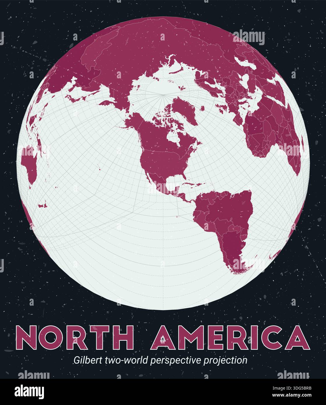 Gilbert two world projection Stock Vector Images - Alamy
