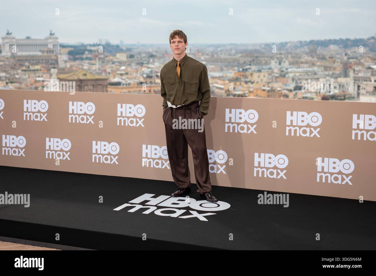 Finn Bennett attends the HBO Max Italy photocall at Hotel De La Ville ...