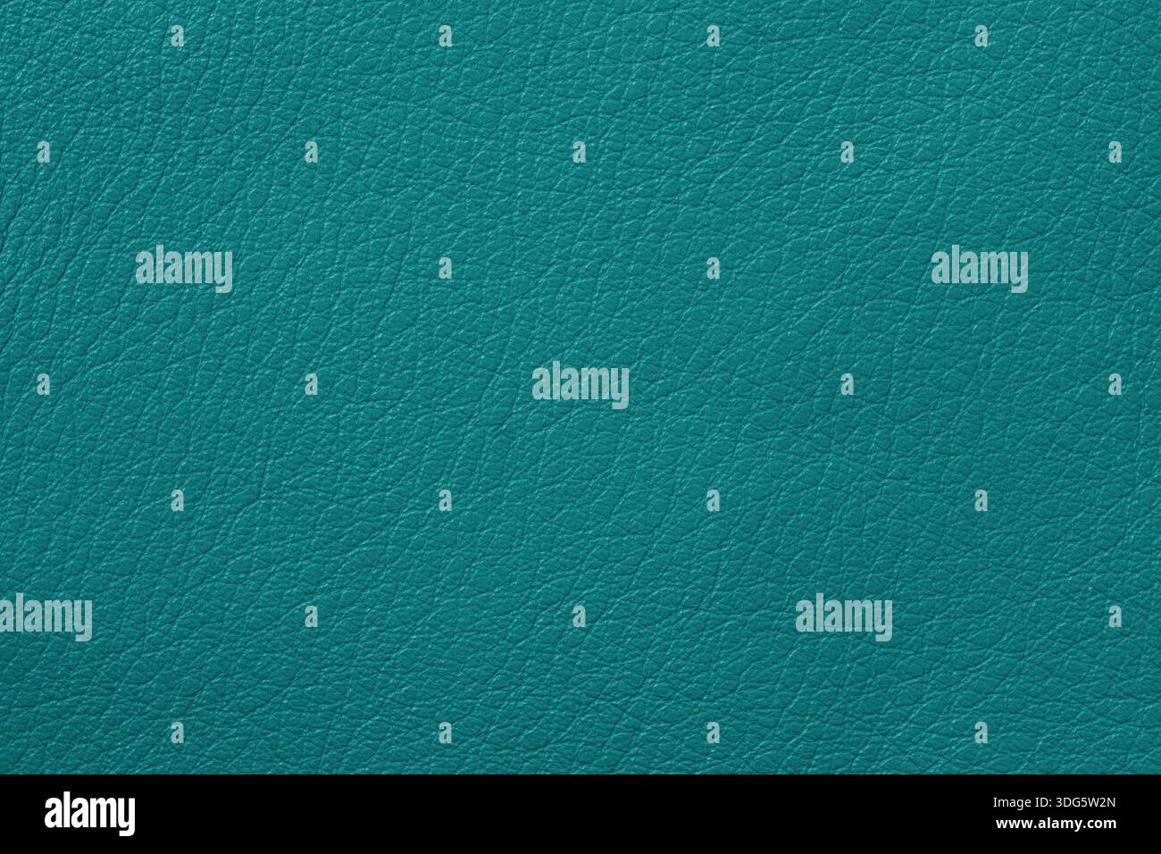Teal leather texture fills the frame with detailed leather grain and clean leather surface. Natural background for mockup, copy space, branding Stock Photo