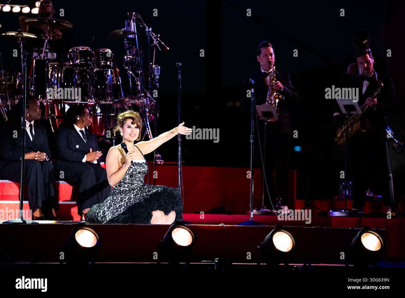 Raye performing at the Montreux Jazz Festival in Montreux, Switzerland ...