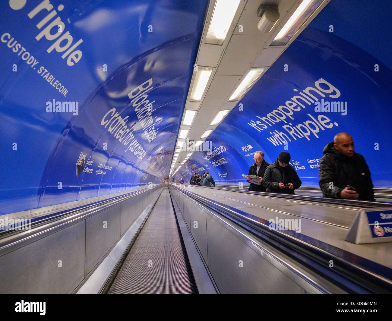 Advertisement for Ripple cryptocurrency displayed in a pedestrian tunnel in  the City of London, UK Stock Photo - Alamy
