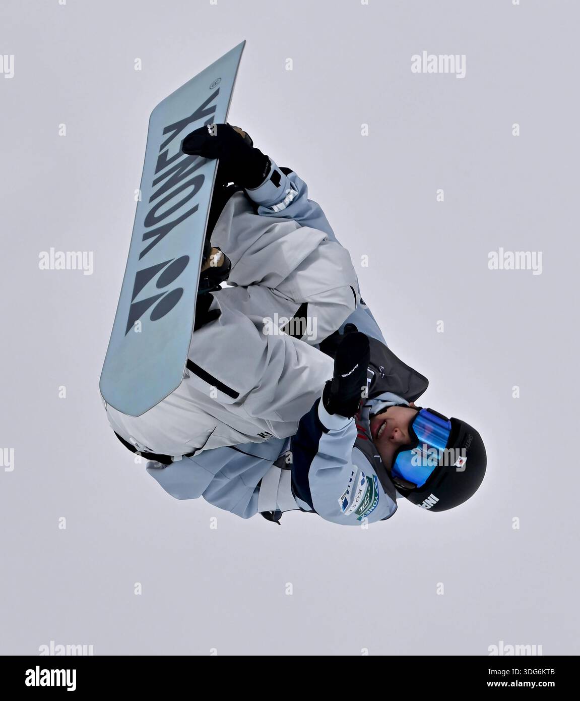 Ruka HIRANO of Japan competes during run 2 of the men's snowboard