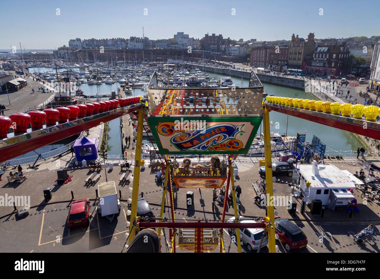 A funfair in Ramsgate Harbour as part of the the 85th Anniversary ...