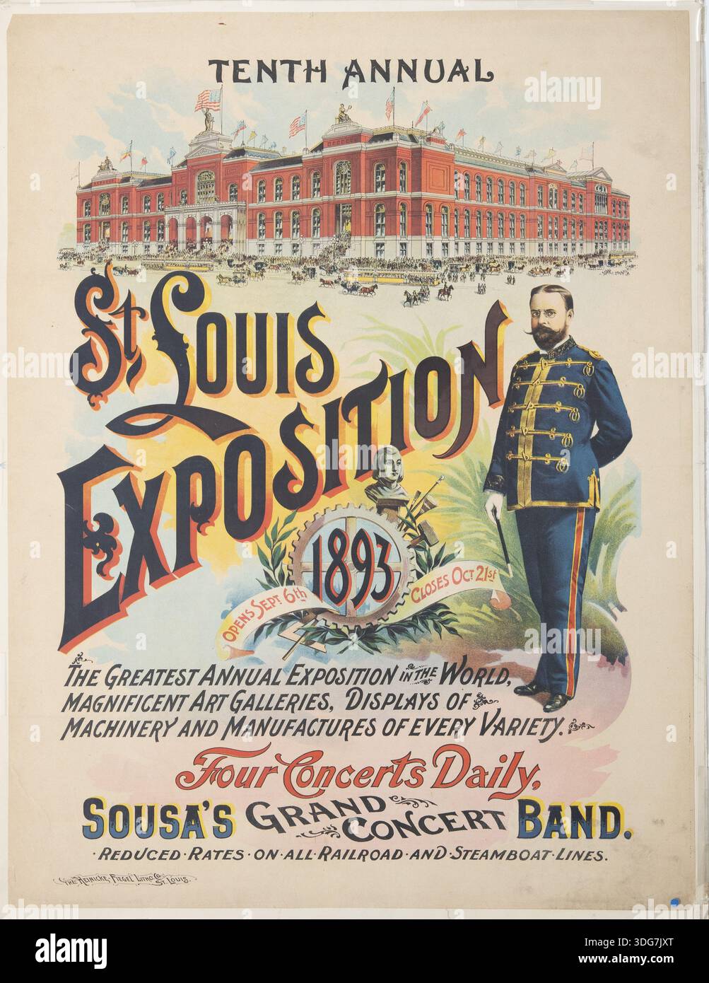 Advertising poster concert 19th century hi-res stock photography