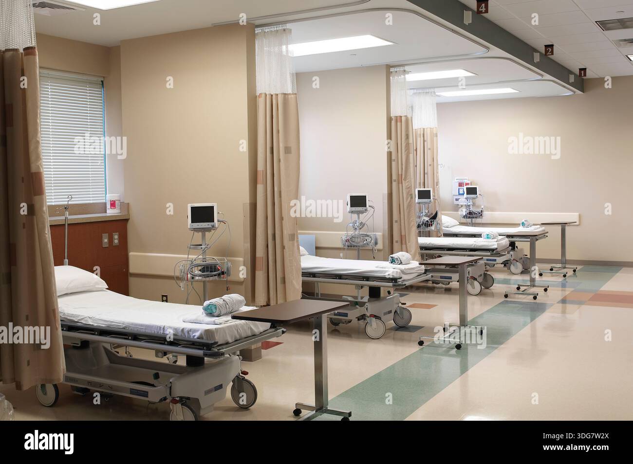 Hospital Post Operative Recovery Room, Philadelphia, USA Stock Photo