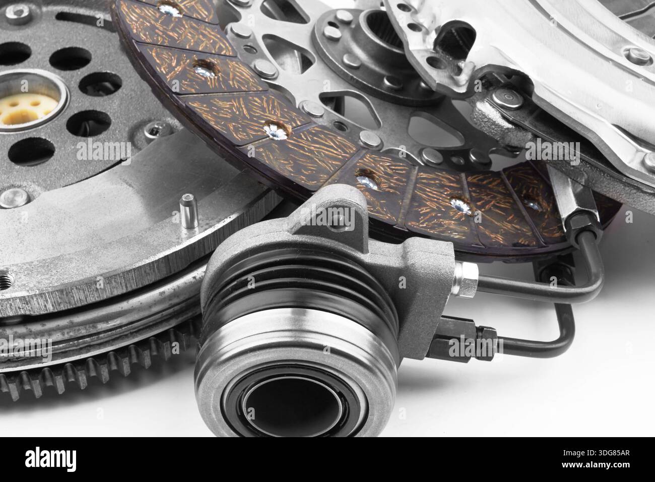 Car engine clutch isolated on white background Stock Photo