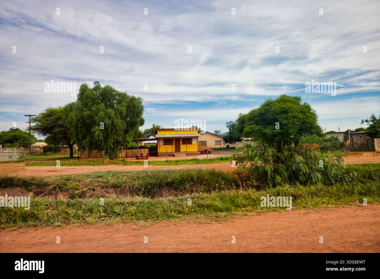 african village life, rural or semi-urban buildings , near Gaborone ...