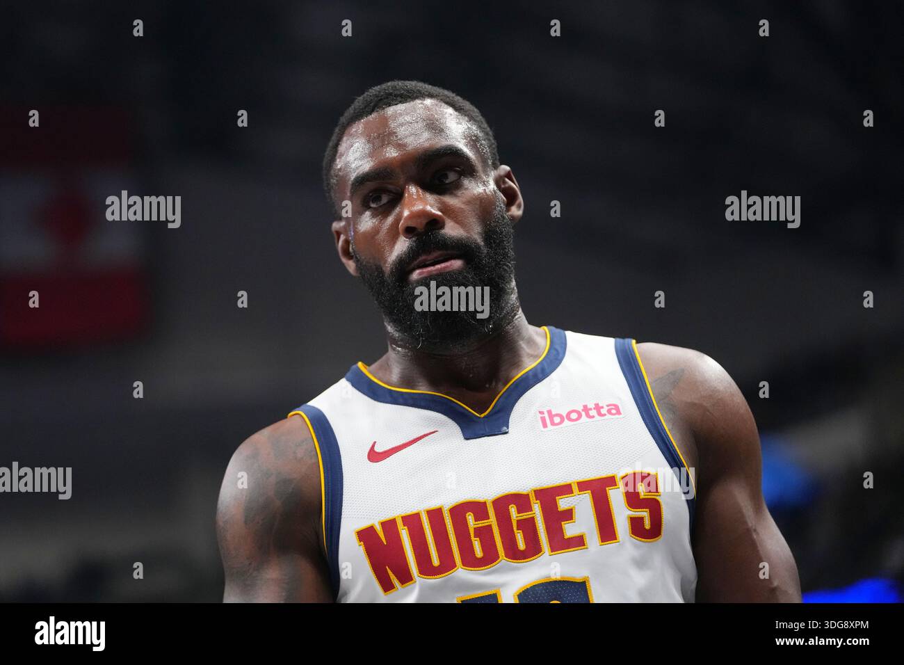 Denver Nuggets guard Tim Hardaway Jr. (10) looks on during the first ...