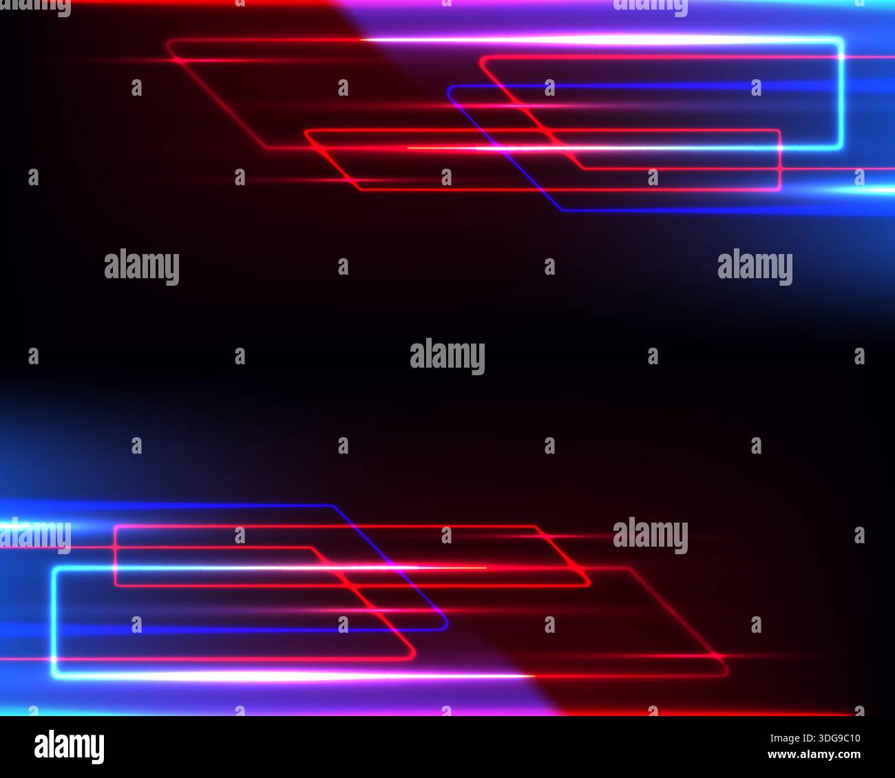 abstract futuristic technology background with glowing red and blue ...