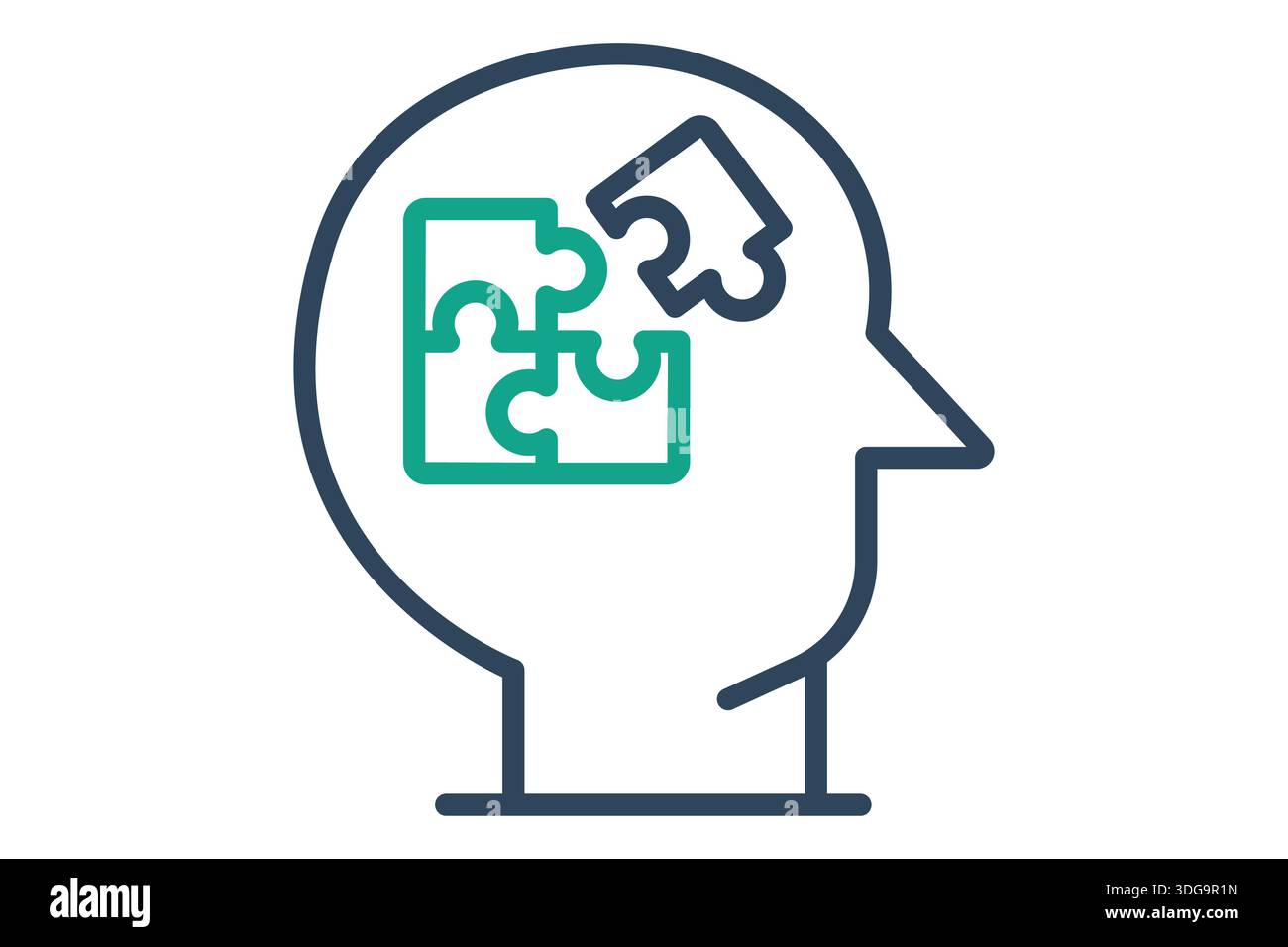 Problem solving icon. line icon style. icon related to combining unique ideas. creativity elements vector illustration Stock Vector