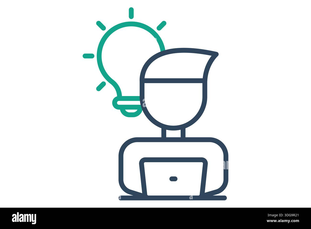 Work icon. line icon style. icon related to creative process. creativity elements vector illustration Stock Vector