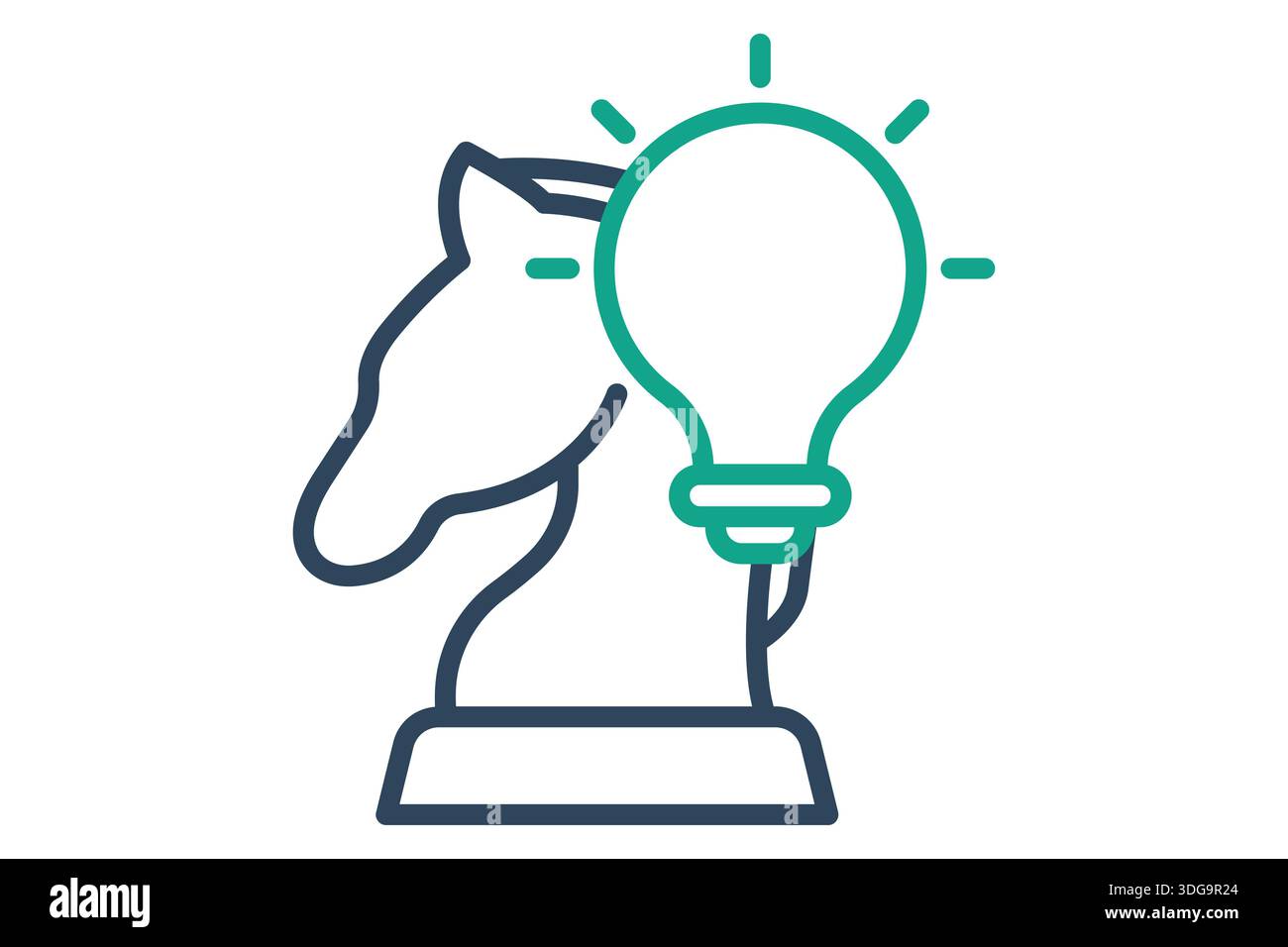 Strategy icon. line icon style. icon related to creative strategy. creativity elements vector illustration Stock Vector