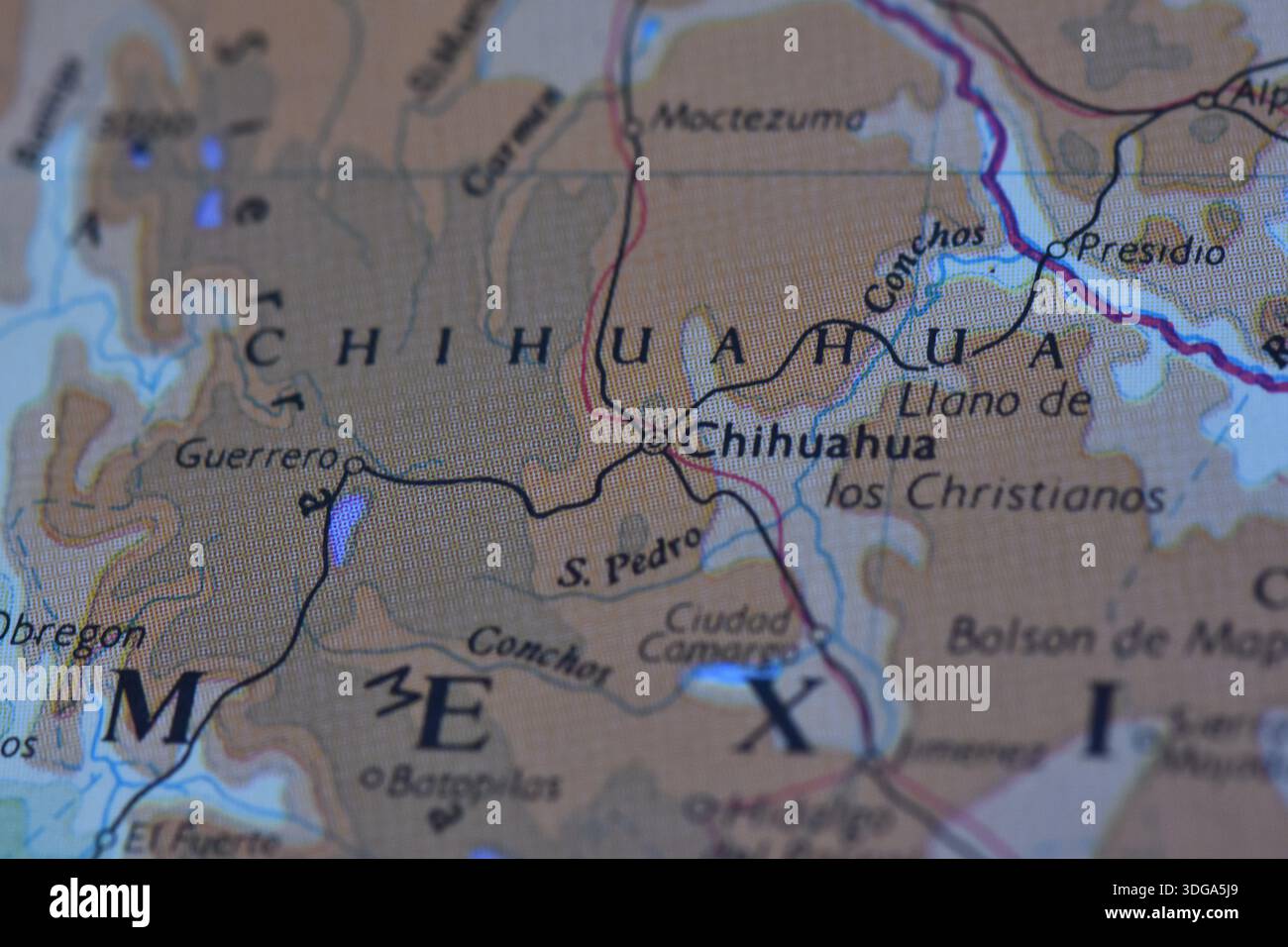 Bolson Mapimi Map Bolson de mapimi hi-res stock photography and images - Alamy
