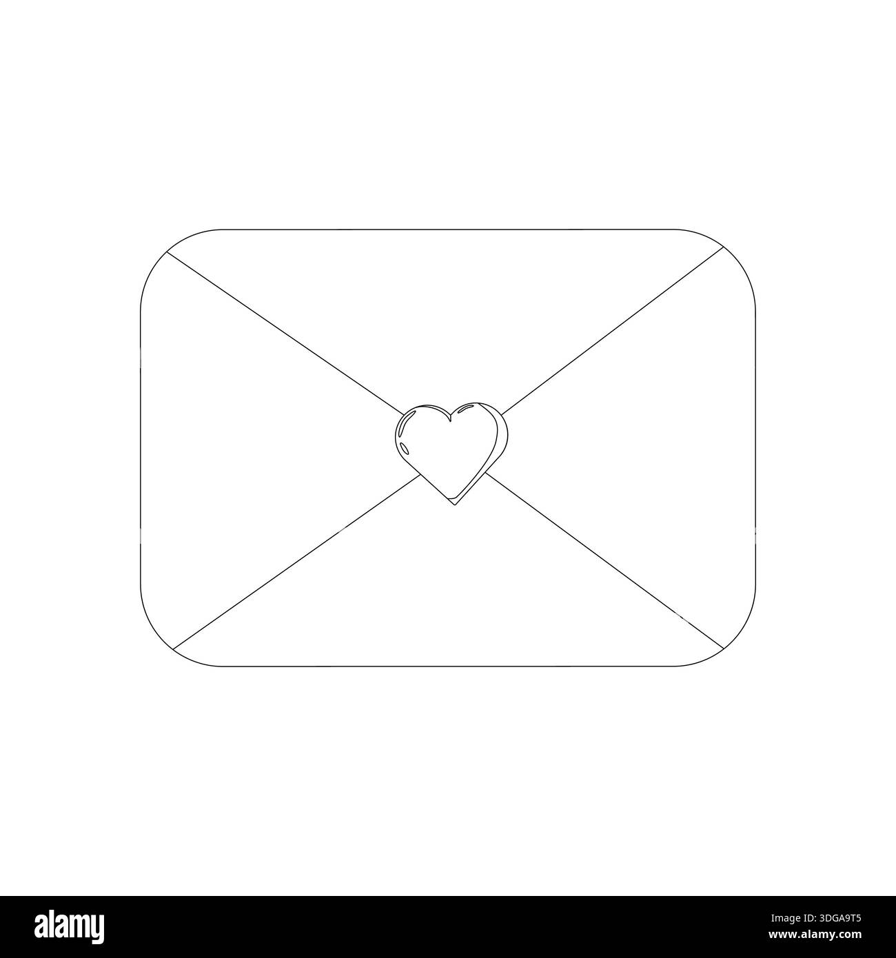 Closed love heart symbol Black and White Stock Photos & Images - Alamy