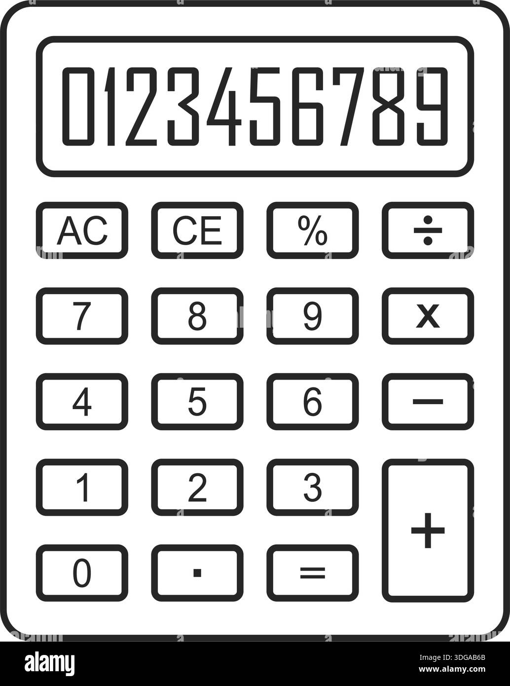 Calculator icon in flat style. Mathematics vector illustration on ...