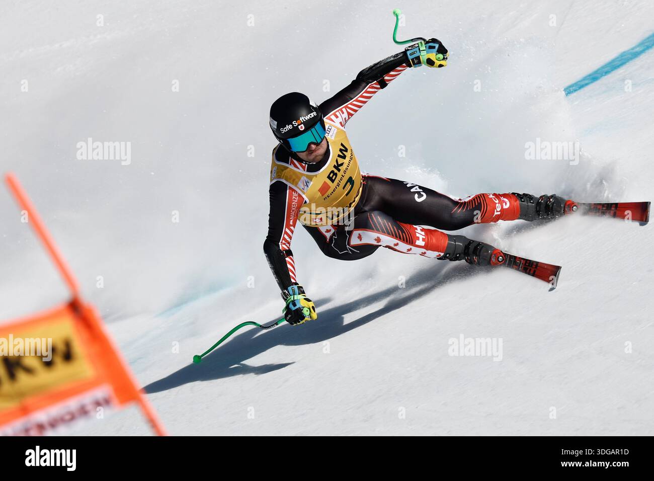 Canada's Cameron Alexander speeds down the course during an alpine ski ...