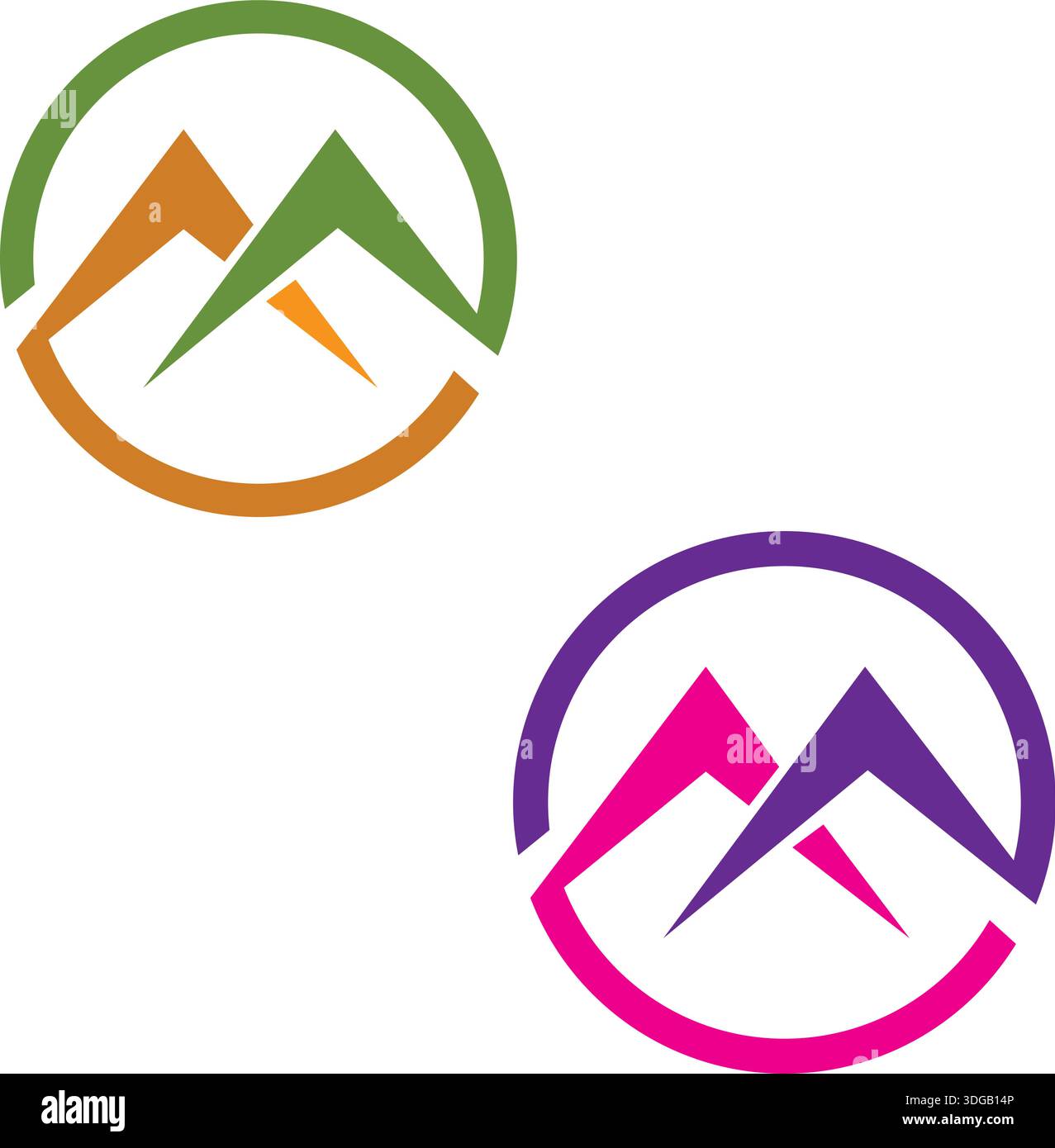 Mountain icon or circle mountain logo design pro Vector Stock Vector