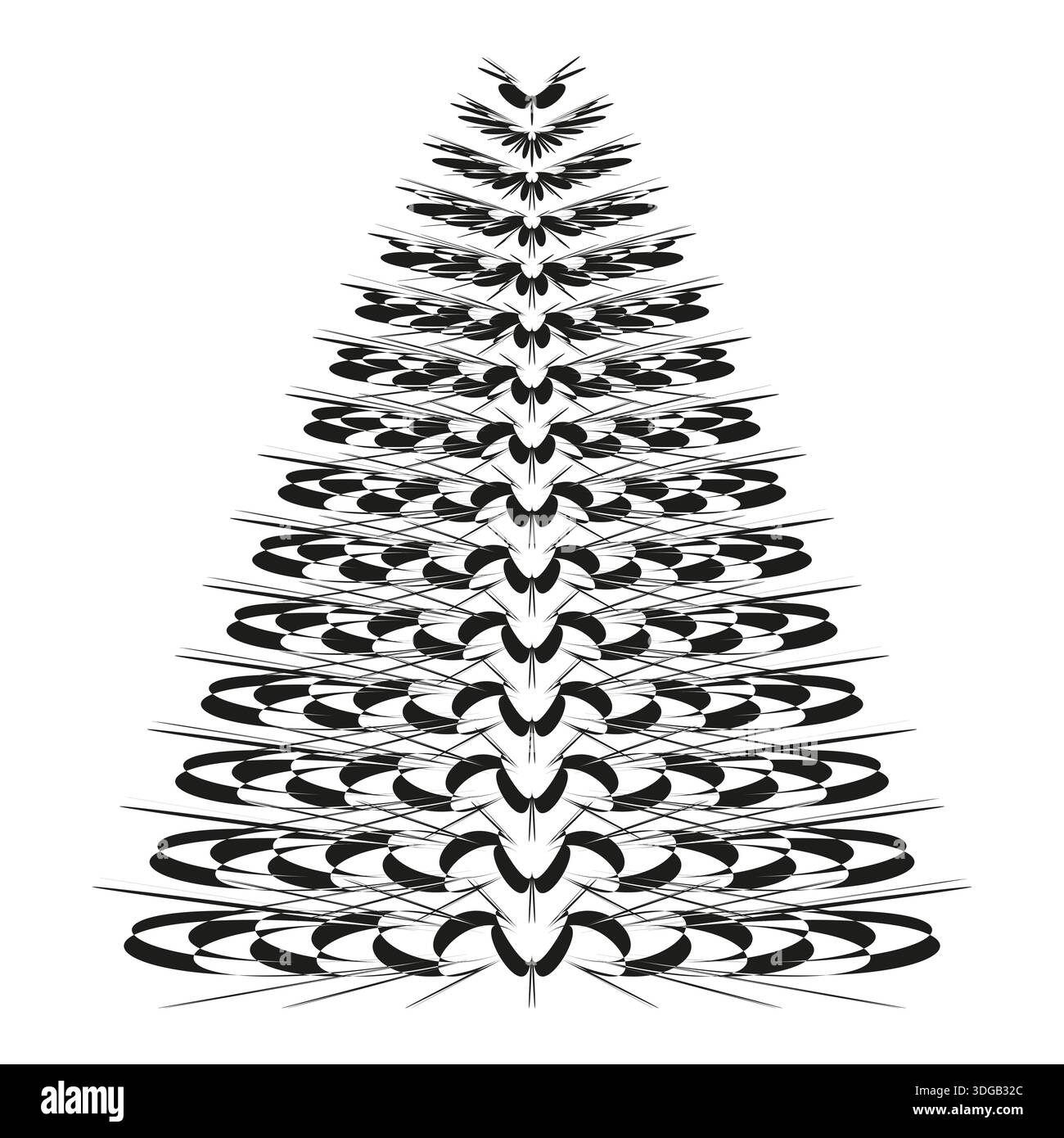 Layered triangle shape. Abstract tree Vector. Geometric pyramid symbol icon. Symmetric structure element artwork. EPS 10. Stock Vector