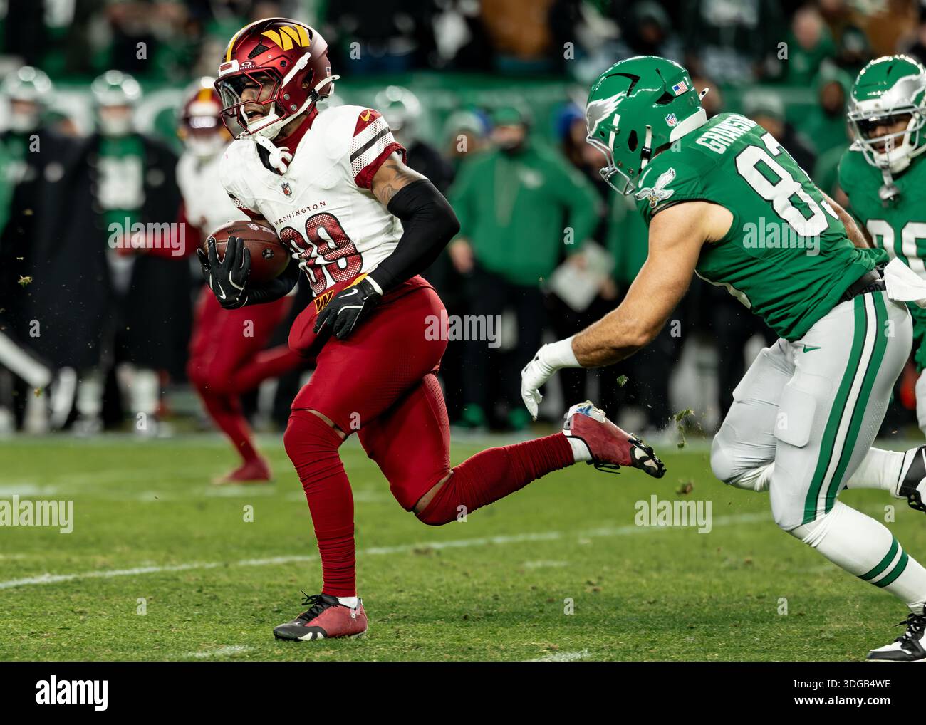 Washington Commanders safety Jeremy Reaves (39) with the interception ...