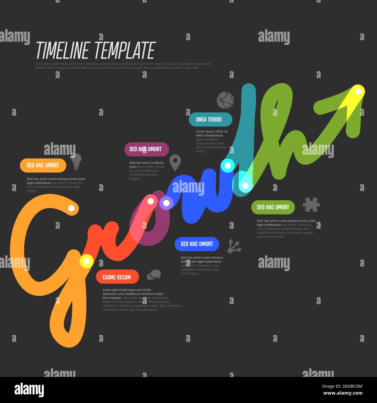A colorful growth chart infographic illustrating business success. This ...