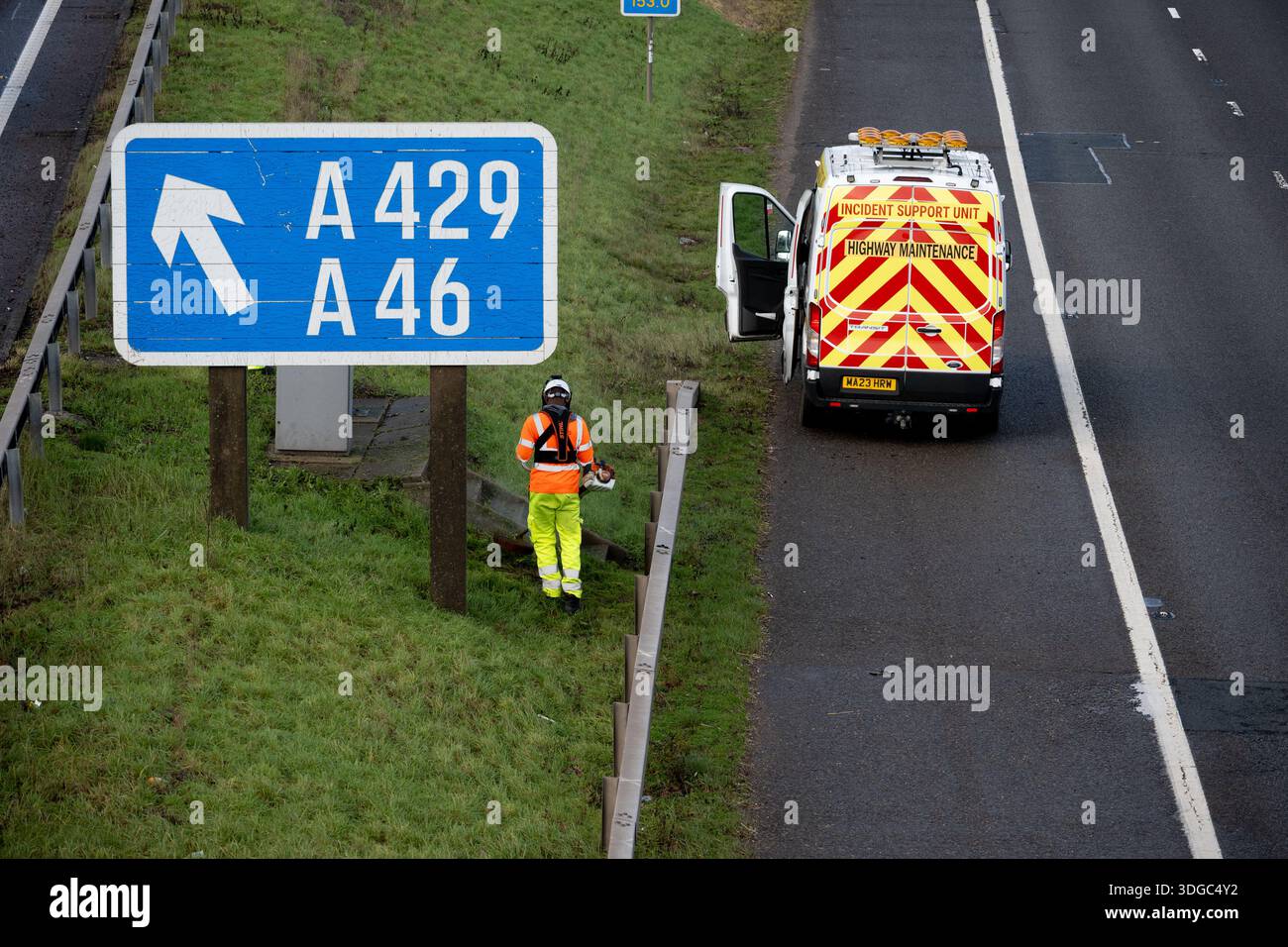Uk motorway hard shoulder hi-res stock photography and images - Alamy