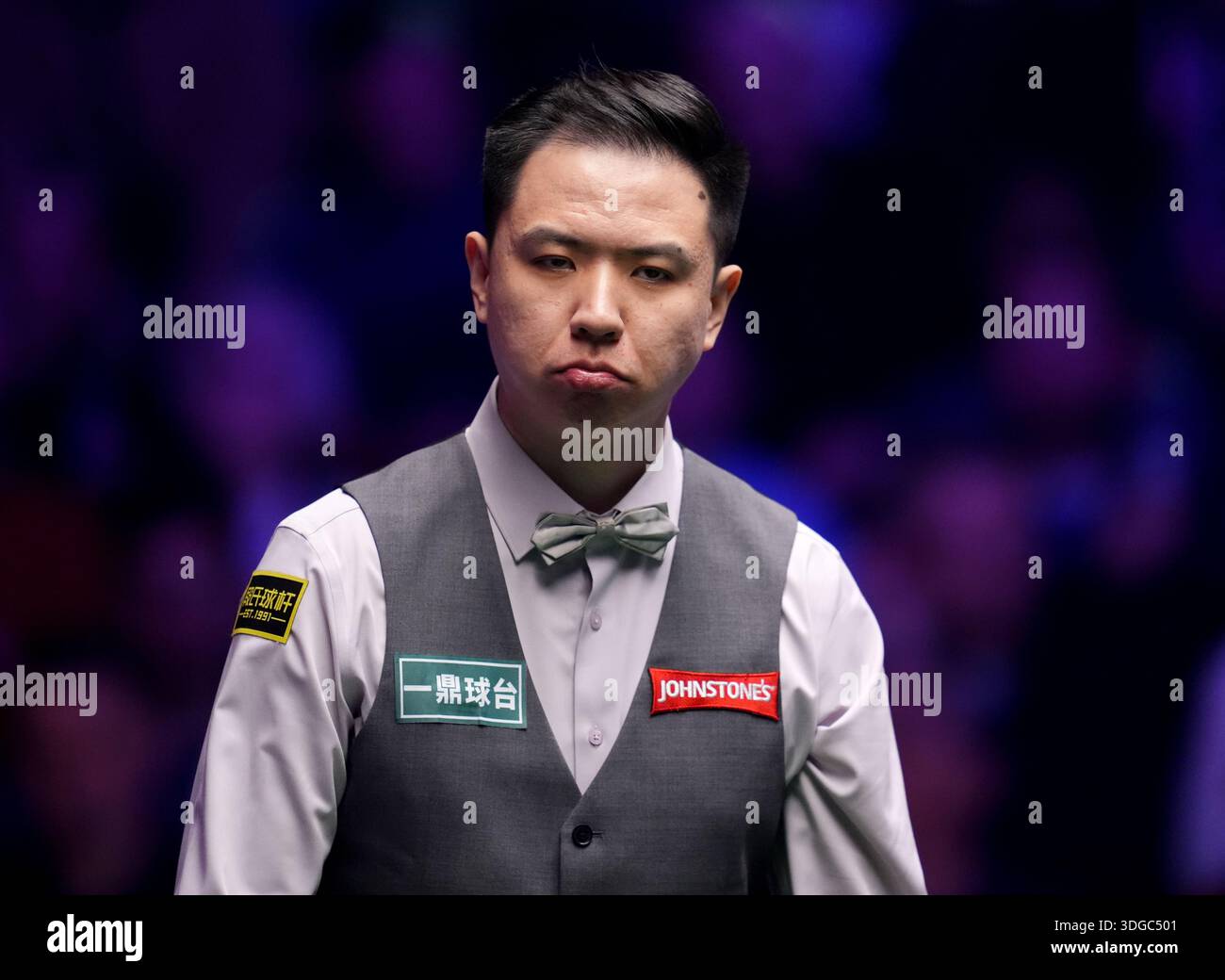Xiao Guodong in action against Wu Yize (out of picture) on day six of ...