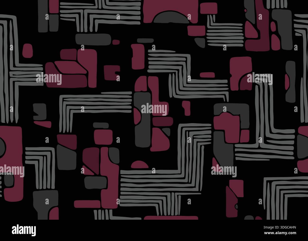 Abstract burgundy Geometric shapes pattern background. Vector illustration art backdrop Stock Vector
