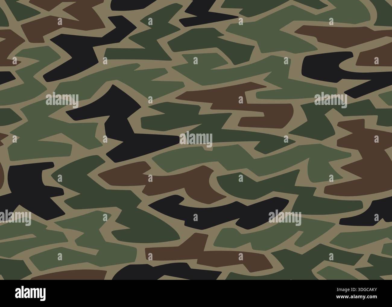 Abstract woodlands camouflage pattern background. Vector illustration art backdrop Stock Vector