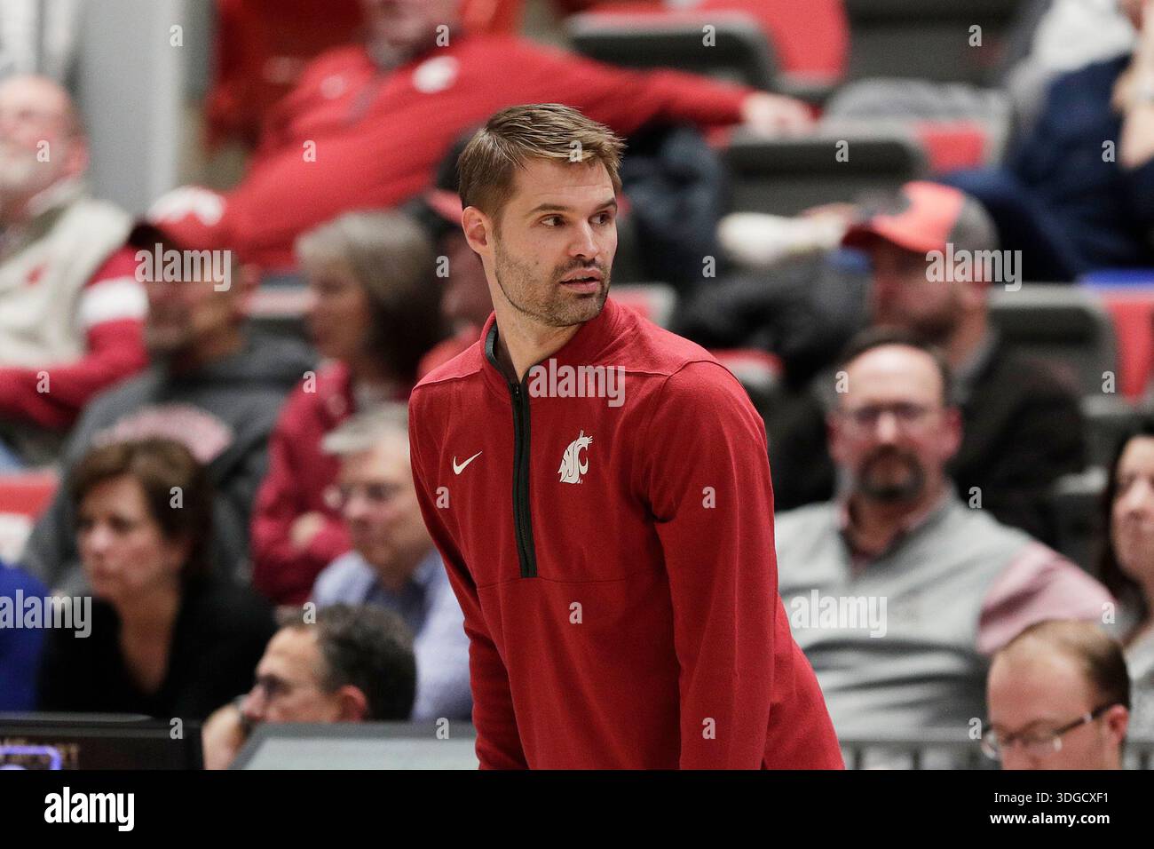 David Riley Washington Washington State head coach David Riley watches the second half of an ...