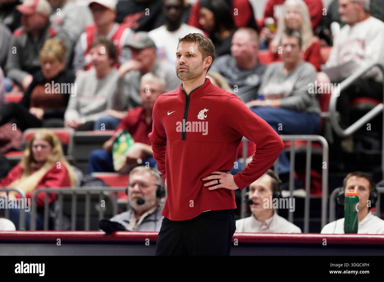 David Riley Washington Washington State head coach David Riley watches the second half of an ...