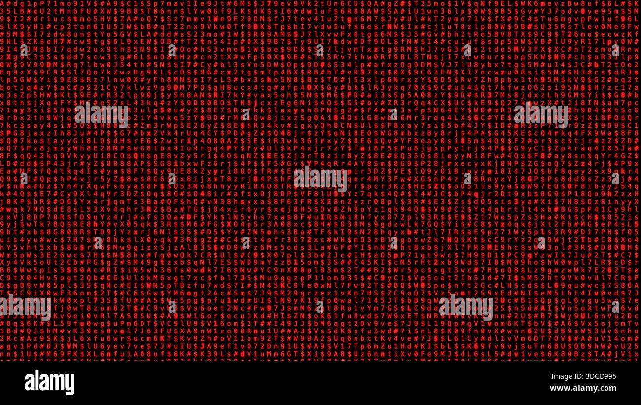 Encrypted Data Stream Visualization Stock Photo