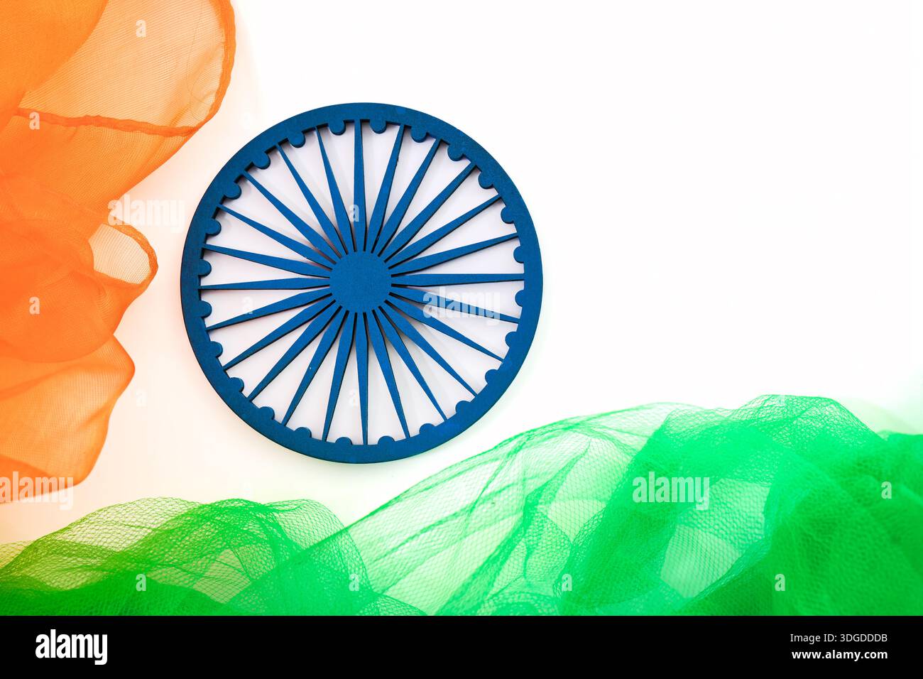 Ashoka chakra with indian flag colors celebrating independence Stock ...