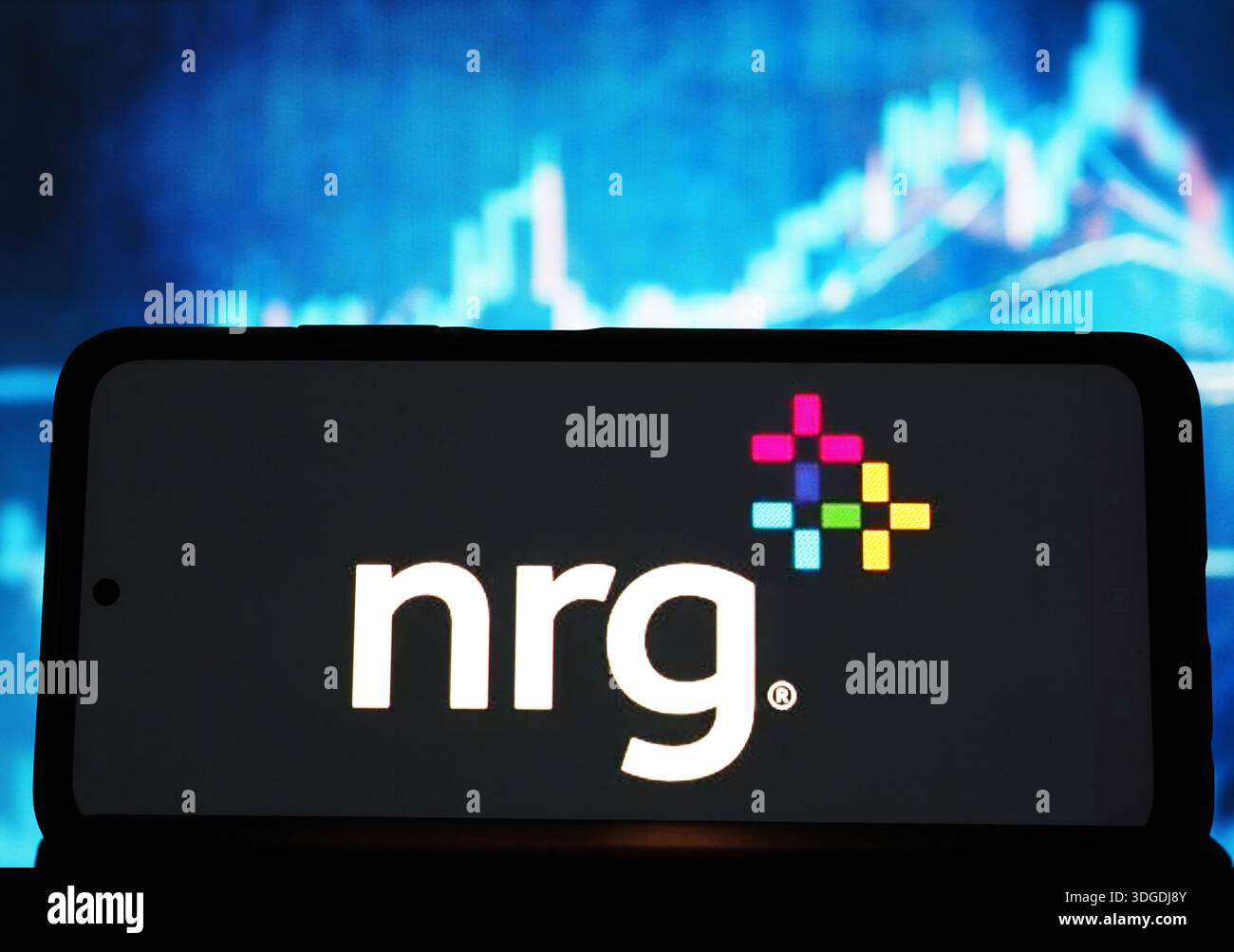 Germany 16th Jan 2026 In This Photo The NRG Energy Germany 16th Jan 2026 In This Photo The Nrg Energy Inc Logo Seen Displayed On A Smartphone Photo By Igor Imagessipa Usa Strictly For Editorial News Purposes Only Credit Sipa Usalamy Live News 3DGDJ8Y 