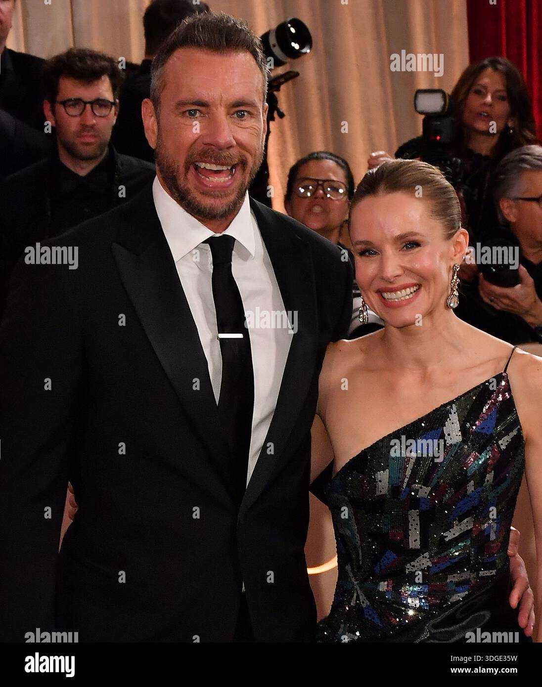 Dax Shepard and Kristen Bell attend the 83rd annual Golden Globe Awards at  The Beverly Hilton on January 11, 2026 in Beverly Hills, California. 83rd  Stock Photo - Alamy