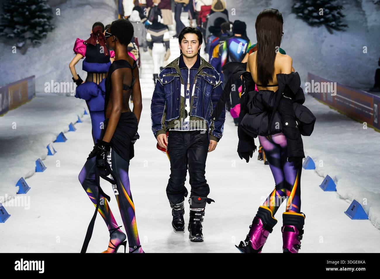 Milan Fashion Week Fall 2026 2026.Milan, Italien. 16th Jan, 2026. Hudson Williams attends DSQUARED2 ...