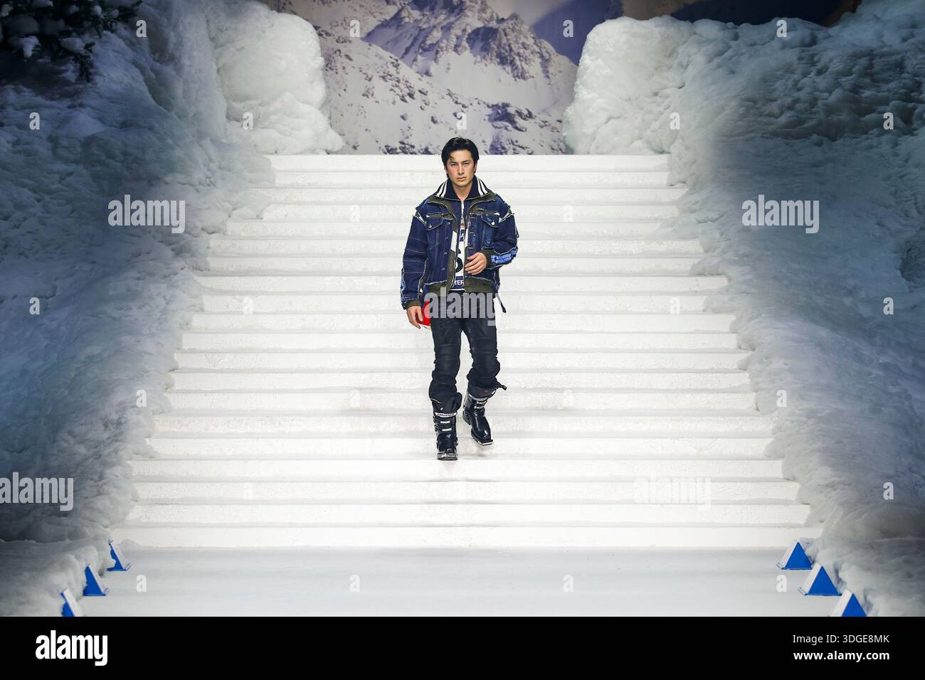 Milan Fashion Week Fall 2026 2026.Milan, Italien. 16th Jan, 2026. Hudson Williams at DSQUARED2 Menswear ...