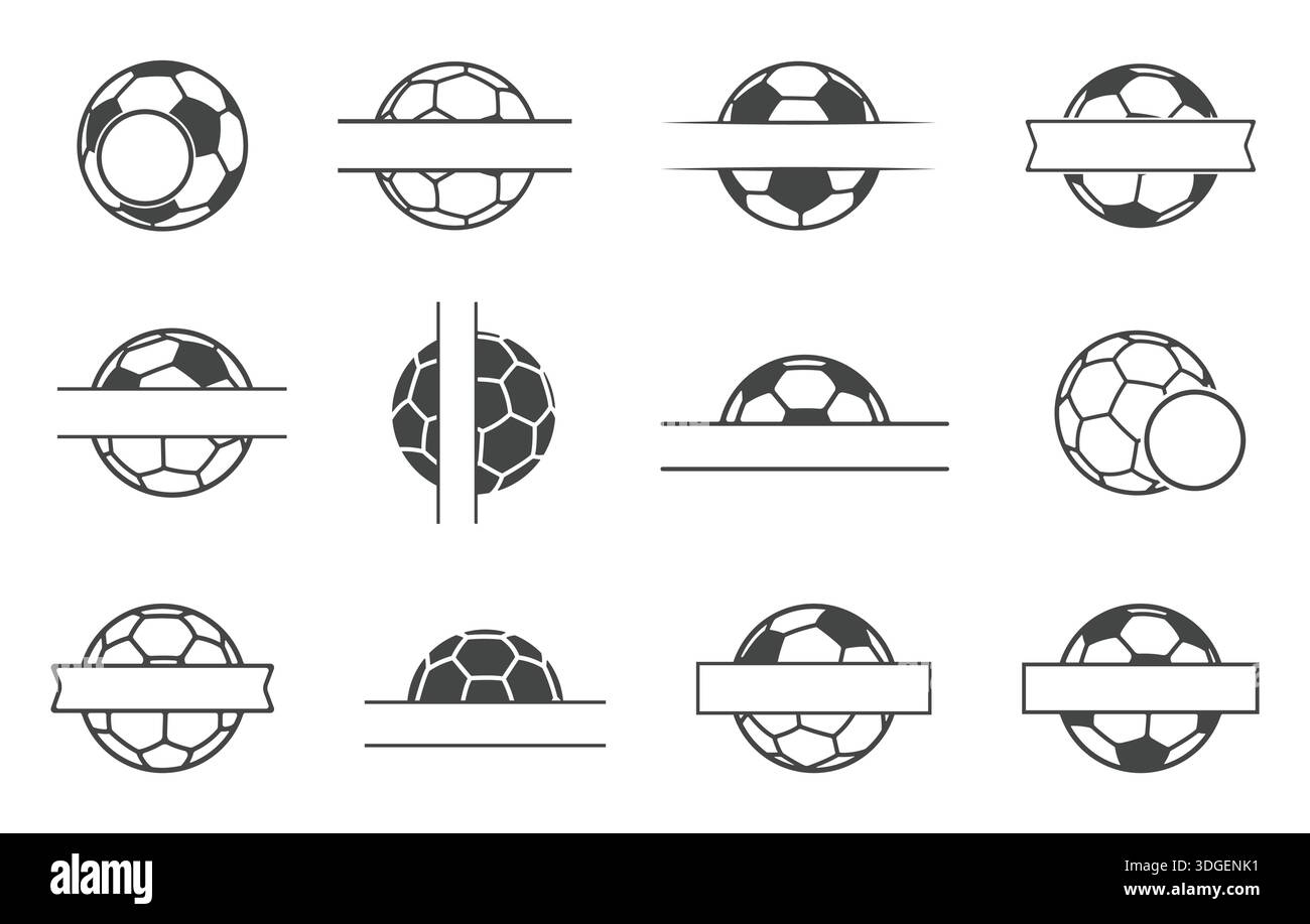 Soccer ball monogram logo, Soccer ball split monogram, Soccer ball svg ...